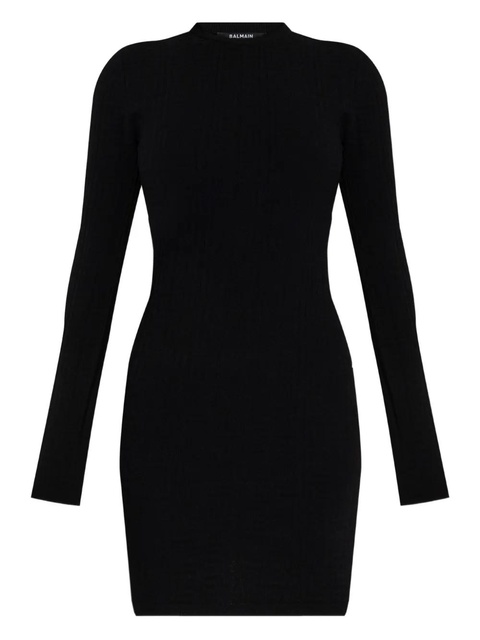 Balmain ribbed long-sleeve dress - Black - zdjęcie produktu nr 1
