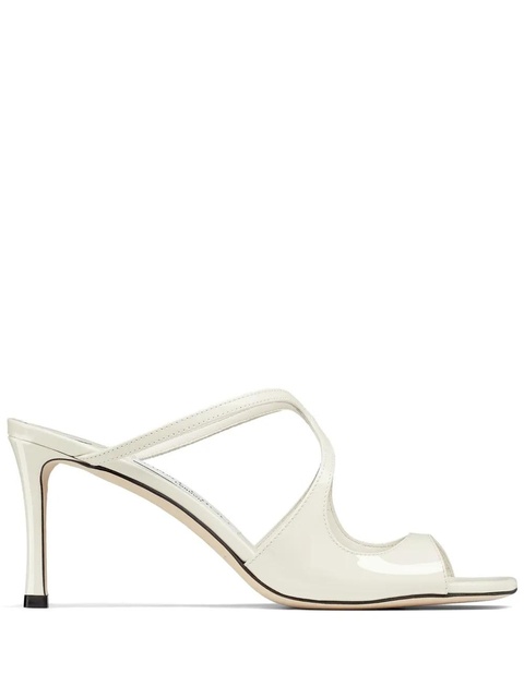Jimmy Choo Anise 75mm patent-leather mules - White - zdjęcie produktu nr 1