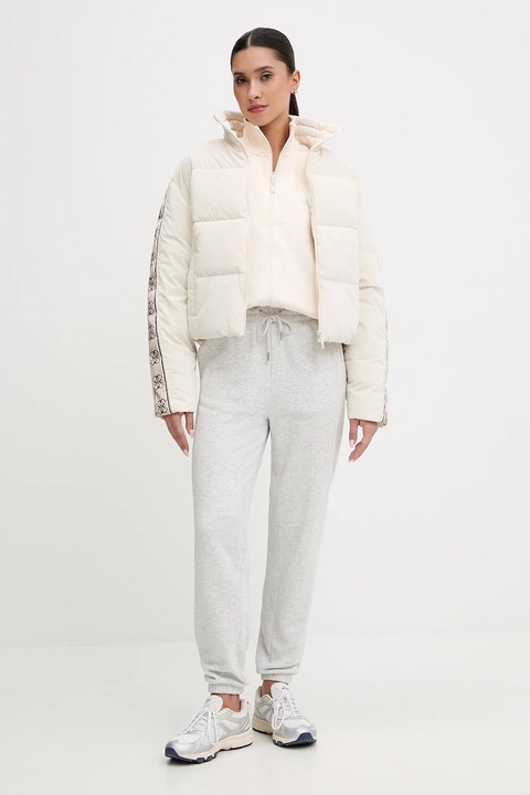 Guess bluza OCTAVIA damska kolor beżowy z kapturem z aplikacją V5BQ15 KCX22 - zdjęcie produktu nr 2