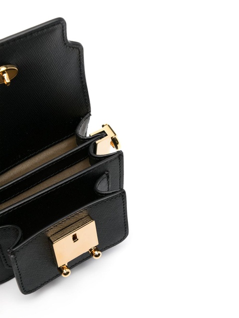 Marni Trunk leather mini bag - Black - zdjęcie produktu nr 2