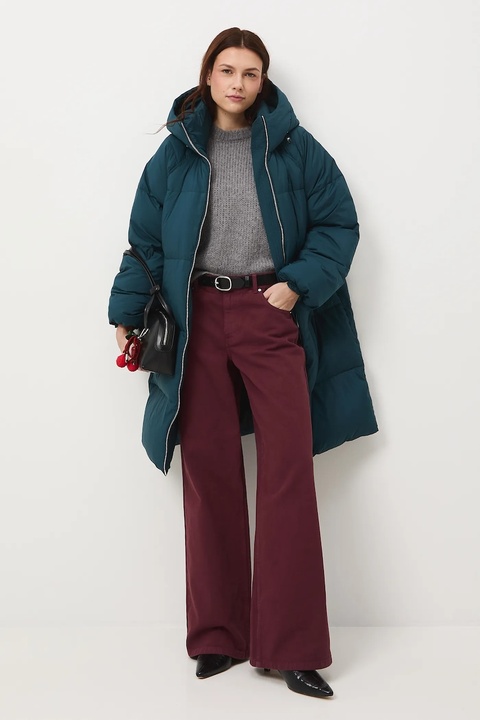 Medicine płaszcz puchowy kolor zielony - zdjęcie produktu nr 1