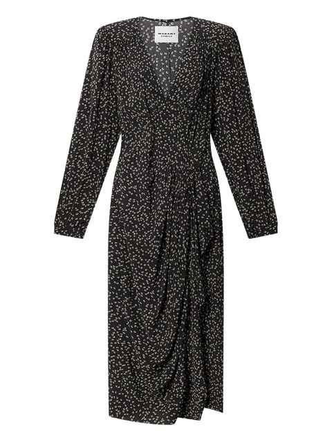 MARANT ÉTOILE Daylia printed midi dress - Black - zdjęcie produktu nr 1