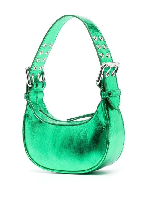 BY FAR metallic-effect tote bag - Green - zdjęcie produktu nr 2