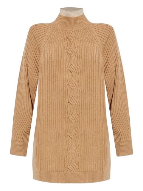 Max Mara cable-knit high-neck jumper - Brown - zdjęcie produktu nr 1