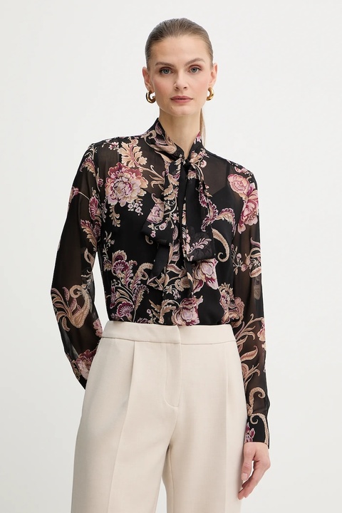 Marciano Guess koszula VERITY damska kolor czarny regular z wiązanym dekoltem 5BGH14 7310A - zdjęcie produktu nr 1