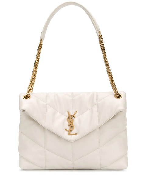 Saint Laurent medium Loulou Puffer shoulder bag - White - zdjęcie produktu nr 1