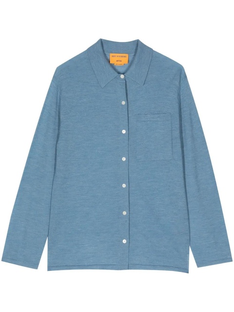 Guest In Residence Showtime cashmere buttoned shirt - Blue - zdjęcie produktu nr 1