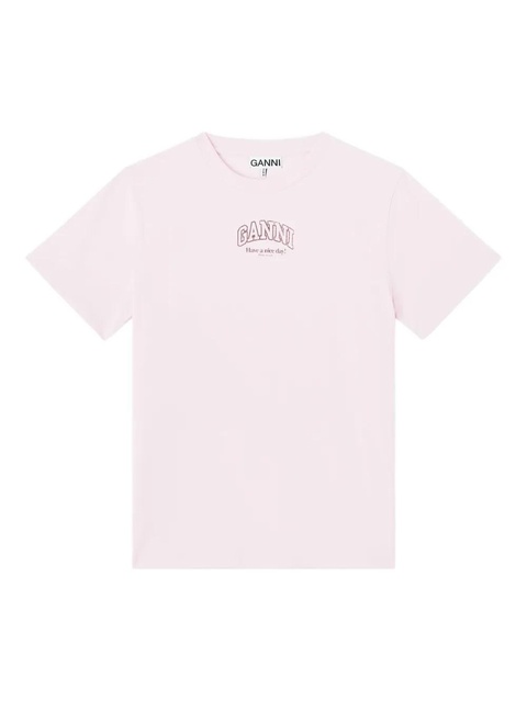 GANNI logo t-shirt - Pink - zdjęcie produktu nr 1