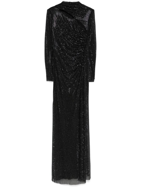 Self-Portrait rhinestone mesh maxi dress - Black - zdjęcie produktu nr 1