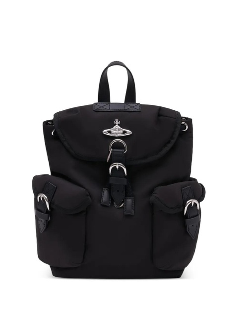 Vivienne Westwood small Highland logo-plaque backpack - Black - zdjęcie produktu nr 1