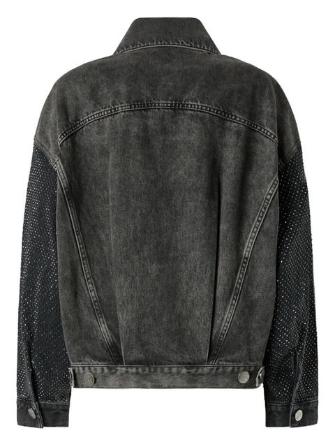 PINKO stonewashed embellished denim jacket - Black - zdjęcie produktu nr 2