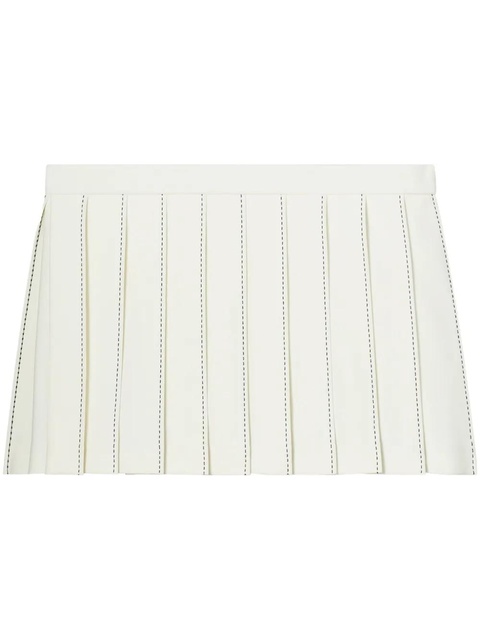 Tory Burch pleated mini skirt - White - zdjęcie produktu nr 1