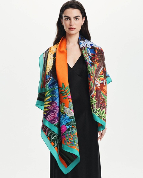 LOVLI SILK - Duża jedwabna chusta gepard #NO.8 - zdjęcie produktu nr 1