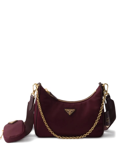Prada Re-Edition 2005 chain-strap logo-plaque shoulder bag - Red - zdjęcie produktu nr 1
