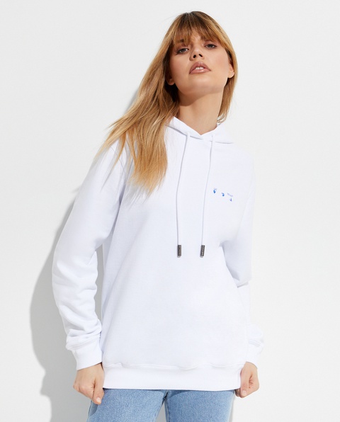 OFF-WHITE - Biała bluza ze strzałami - zdjęcie produktu nr 1