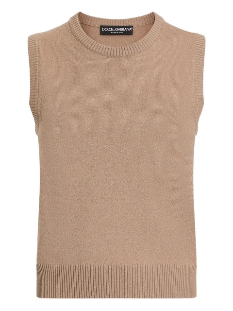 Dolce & Gabbana round-neck sleeveless top - Brown - zdjęcie produktu nr 1