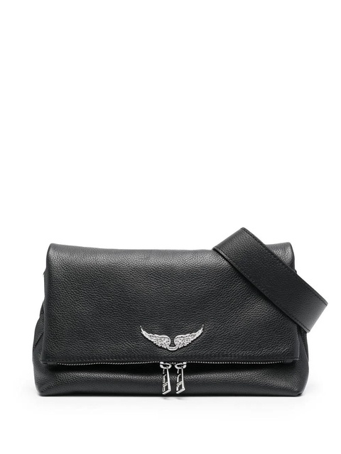Zadig&Voltaire logo-plaque leather shoulder bag - Black - zdjęcie produktu nr 1