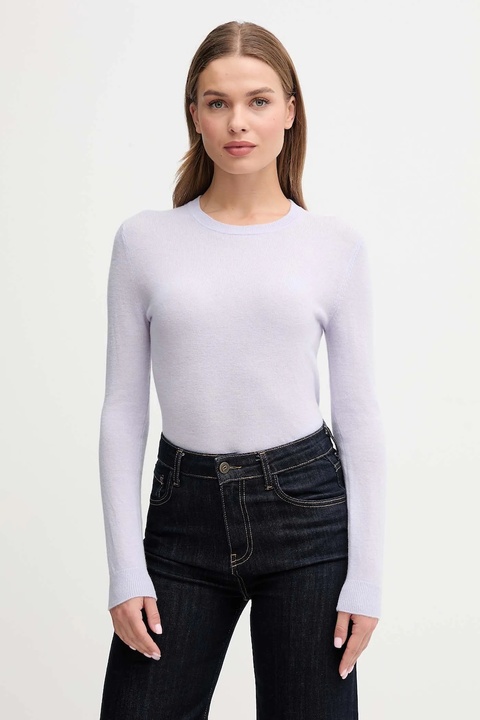 United Colors of Benetton sweter wełniany damski kolor różowy lekki - zdjęcie produktu nr 1