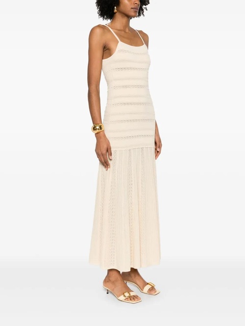 SANDRO lace-panelling maxi dress - Neutrals - zdjęcie produktu nr 2