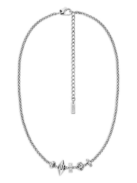 Diesel rose-shaped steel necklace - Grey - zdjęcie produktu nr 1