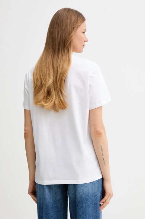 Liu Jo t-shirt bawełniany damski kolor biały WA5343.JS923 - zdjęcie produktu nr 2