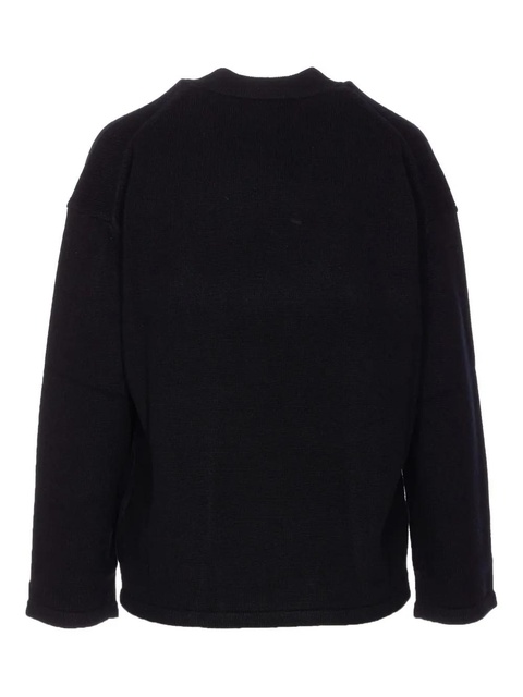 Max Mara crew-neck side-split sweater - Black - zdjęcie produktu nr 1