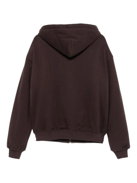 Magda Butrym lace-trimmed zip-up hoodie - Brown - zdjęcie produktu nr 2