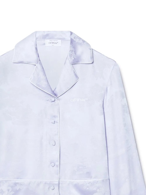 Off-White Fresco-jacquard pyjama shirt - zdjęcie produktu nr 2