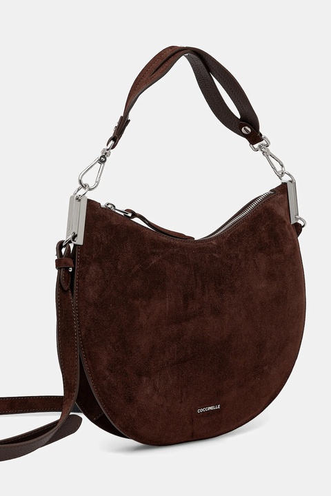 Coccinelle torebka zamszowa COCCINELLESUNUP SUEDE kolor brązowy E1 QKG 13 02 01 - zdjęcie produktu nr 1