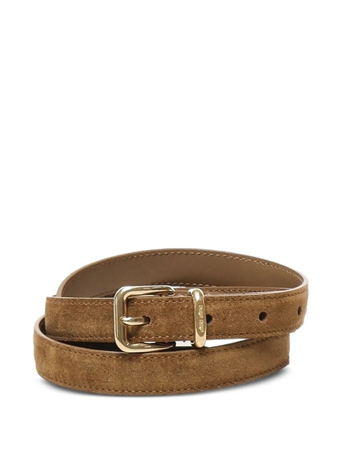 Miu Miu suede leather belt - Brown - zdjęcie produktu nr 1