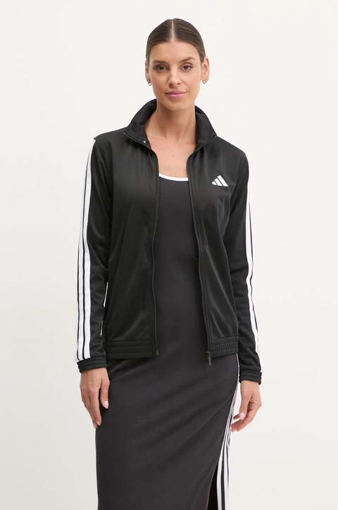 adidas bluza W 3S TT TRIC damska kolor czarny z aplikacją JC8889 - zdjęcie produktu nr 1