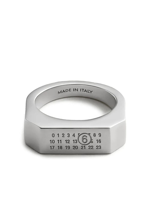 MM6 Maison Margiela signet ring - Silver - zdjęcie produktu nr 1