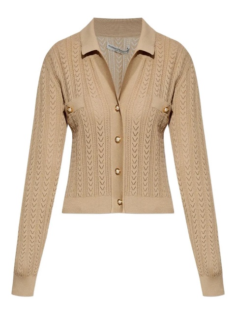 Alessandra Rich cable-knit button cardigan - Neutrals - zdjęcie produktu nr 1