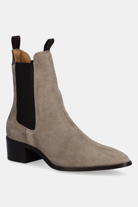 Gant sztyblety zamszowe St Broomly damskie kolor beżowy na płaskim obcasie 31553093 - zdjęcie produktu nr 1