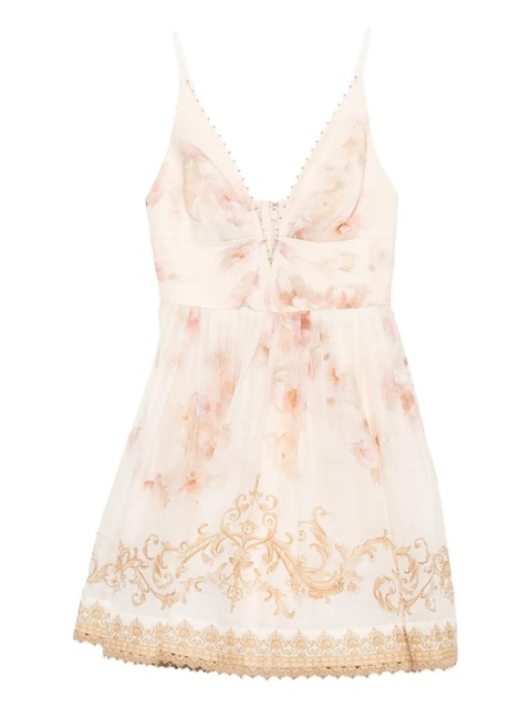 ZIMMERMANN Hypnotic trimmed mini dress - Neutrals - zdjęcie produktu nr 1