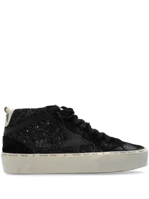 Golden Goose Mid Star high-top glitter sneakers - Black - zdjęcie produktu nr 1
