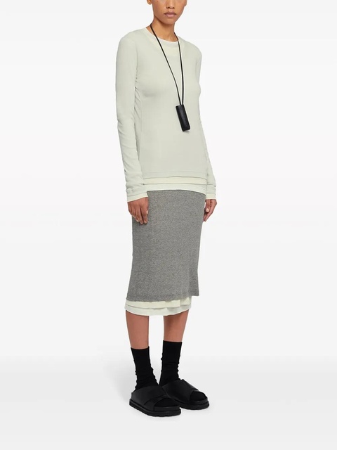 Jil Sander layered cotton T-shirt - Grey - zdjęcie produktu nr 2