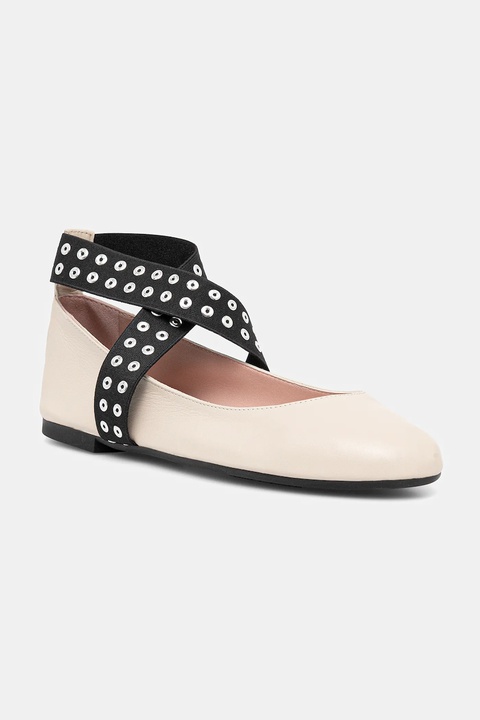 Pretty Ballerinas baleriny skórzane Nicole kolor beżowy 52562_002 - zdjęcie produktu nr 1