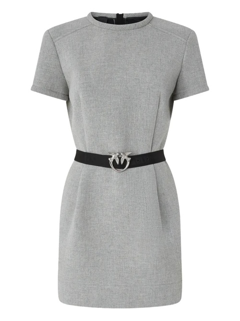 PINKO belted short-sleeve mini dress - Grey - zdjęcie produktu nr 1