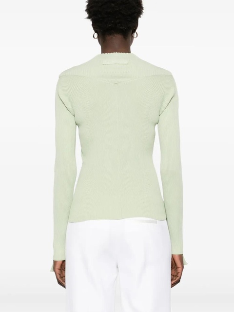 Victoria Beckham ribbed top - Green - zdjęcie produktu nr 2