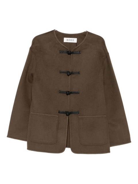 Róhe toggle-fastening patch-pocket jacket - Brown - zdjęcie produktu nr 1