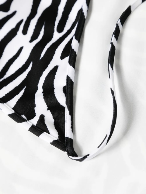 The Attico zebra-print beach dress - Black - zdjęcie produktu nr 2