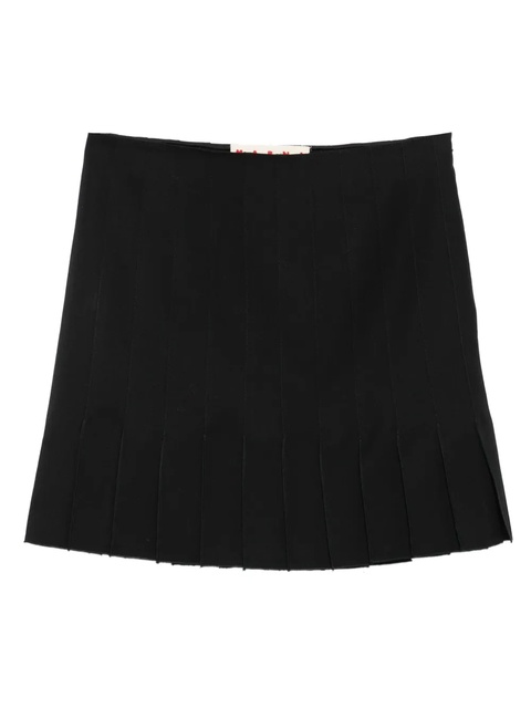 Marni pleated wool mini skirt - Black - zdjęcie produktu nr 1