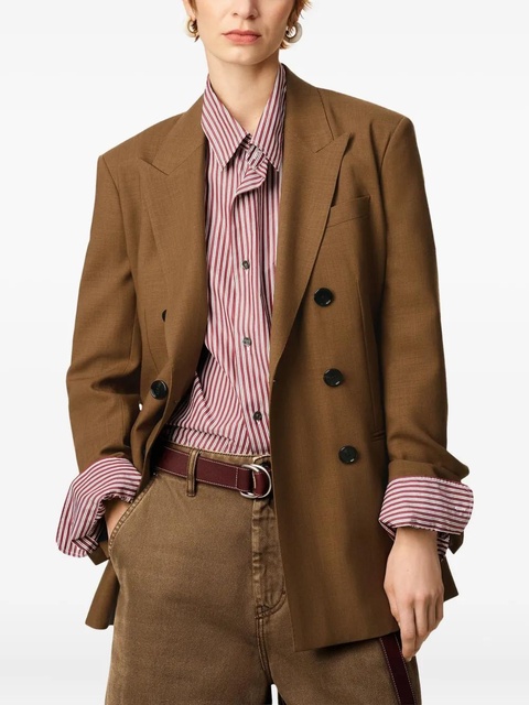 AMI Paris double-breasted wool jacket - Brown - zdjęcie produktu nr 2