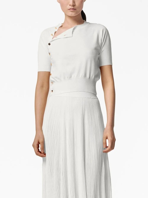 Altuzarra short-sleeve knitted crop top - White - zdjęcie produktu nr 2