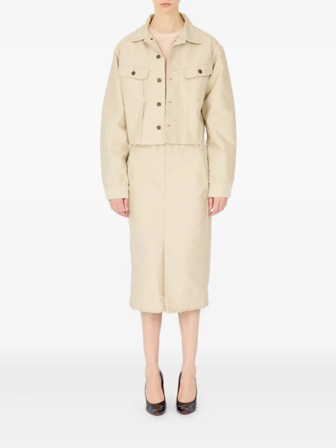 Maison Margiela cropped denim jacket - Neutrals - zdjęcie produktu nr 1