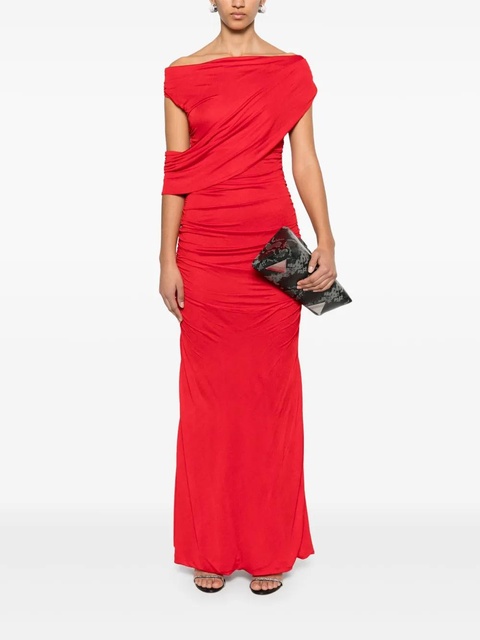 Blumarine ruched maxi dress - Red - zdjęcie produktu nr 2