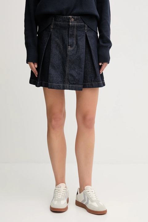 Calvin Klein Jeans spódnica jeansowa kolor granatowy mini rozkloszowana LV047C717G - zdjęcie produktu nr 1