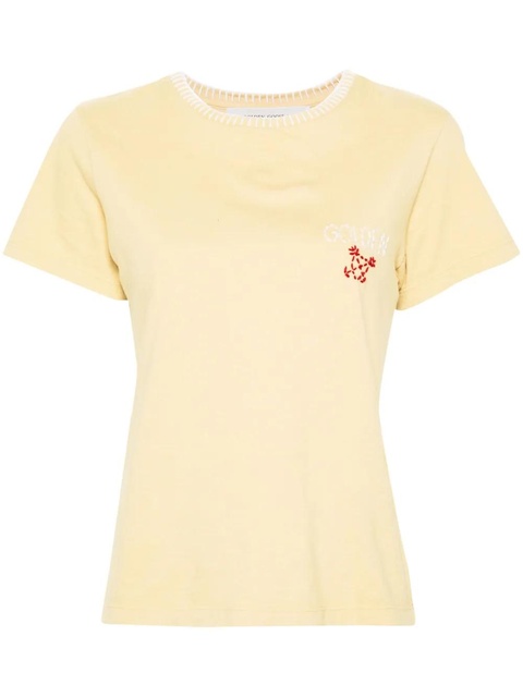 Golden Goose Doris whipstitch-trim T-shirt - Yellow - zdjęcie produktu nr 1