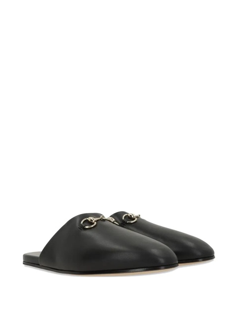 Gucci Horsebit leather flat mules - Black - zdjęcie produktu nr 2